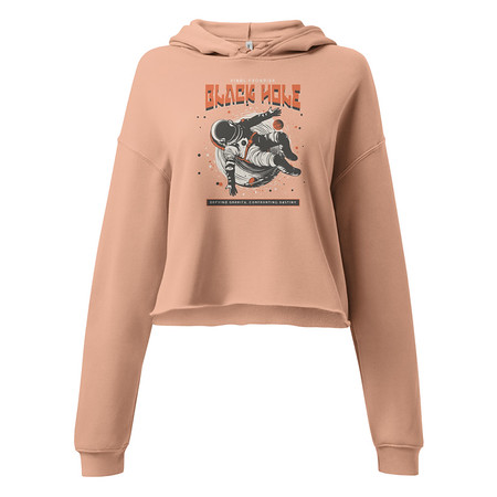 [ID: 317-G224] Black Hole Women's Cropped Hoodie