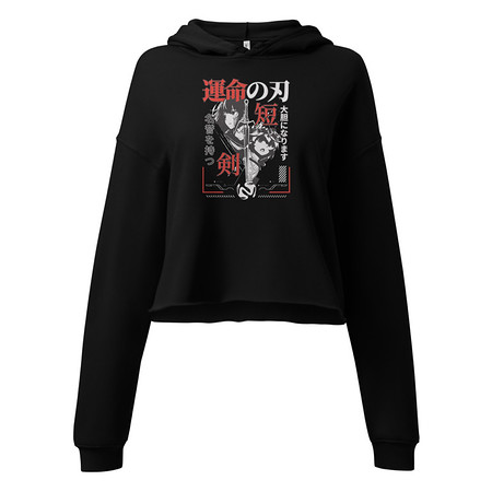[ID: 317-G234] Blades of Fate - Japanese Manga Anime Women's Cropped Hoodie