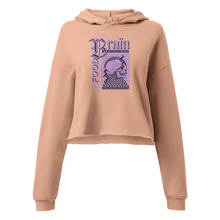 [ID: 317-G280] Brain Food - Y2K Skull Streetwear Women's Cropped Hoodie