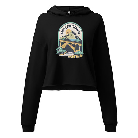 [ID: 317-G285] Bridge Photography - Scenic Women's Cropped Hoodie