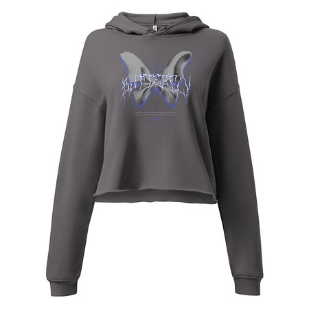[ID: 317-G302] Butterfly Women's Cropped Hoodie