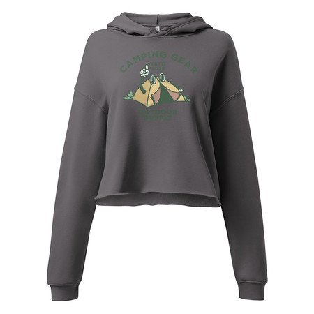 [ID: 317-G326] Camping Gear Women's Cropped Hoodie