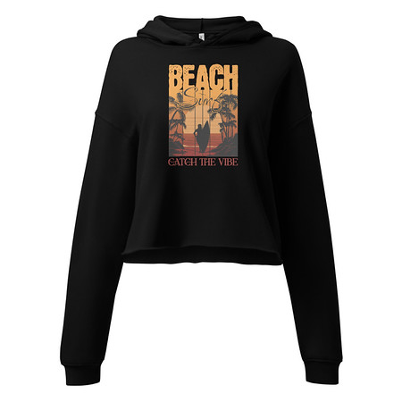 [ID: 317-G342] Catch the Vibe Women's Cropped Hoodie
