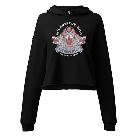 [ID: 317-G353] Cerberus - Underworld Dogs Women's Cropped Hoodie