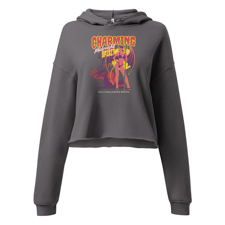 [ID: 317-G358] Charming Midnight Women's Cropped Hoodie