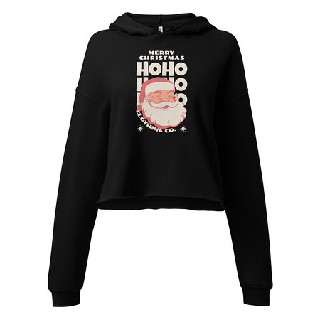 [ID: 317-G374] Christmas Season - Santa Claus Women's Cropped Hoodie
