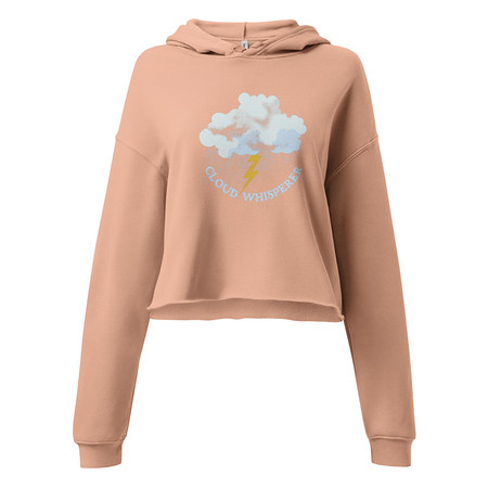 [ID: 317-G387] Cloud Whisperer - Rainy Weather Women's Cropped Hoodie