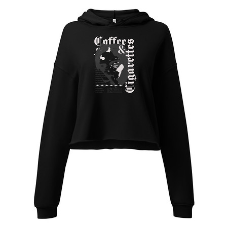 [ID: 317-G392] Coffee & Cigarettes Women's Cropped Hoodie