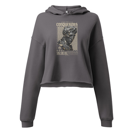 [ID: 317-G413] Conquerors Women's Cropped Hoodie