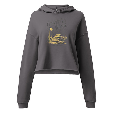 [ID: 317-G427] Country Roads - Wild West Women's Cropped Hoodie