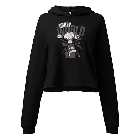 [ID: 317-G430] Crazy World Women's Cropped Hoodie