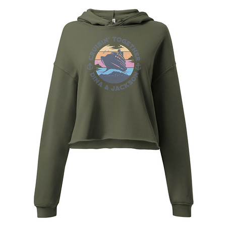[ID: 317-G441] Cruisin' Together - Cruise Ship Women's Cropped Hoodie