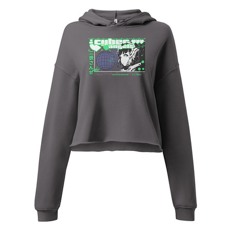 [ID: 317-G455] Cyber Angels - Y2k Girl Anime Women's Cropped Hoodie
