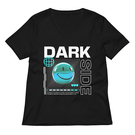 [ID: 782-G20] Abstract Y2K Women's Relaxed V-Neck T-Shirt