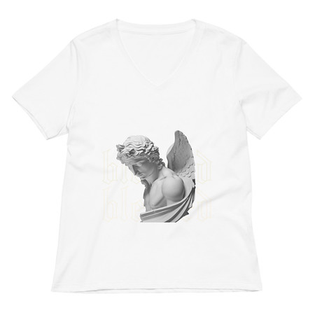 [ID: 782-G81] Angel Women's Relaxed V-Neck T-Shirt