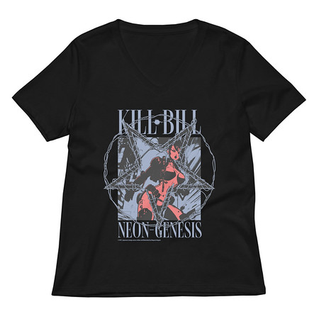 [ID: 782-G90] Anime Vintage Women's Relaxed V-Neck T-Shirt