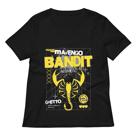 [ID: 782-G138] Bandit Aesthetic - Scorpion Women's Relaxed V-Neck T-Shirt