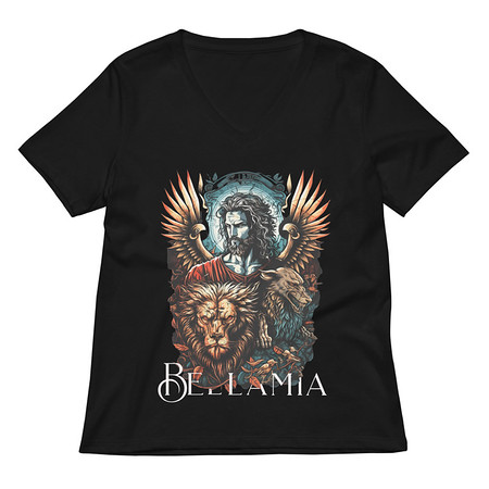[ID: 782-G179] Bellamia Women's Relaxed V-Neck T-Shirt