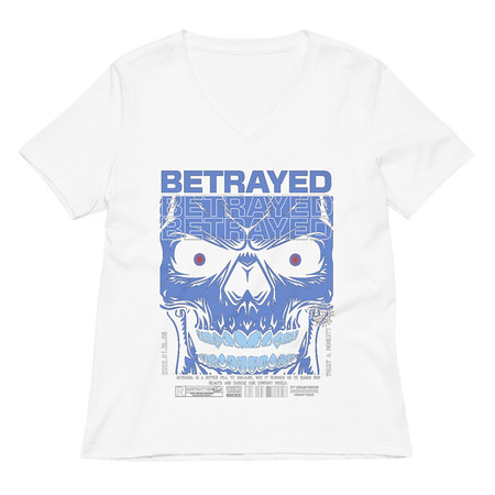 [ID: 782-G191] Betrayed Women's Relaxed V-Neck T-Shirt