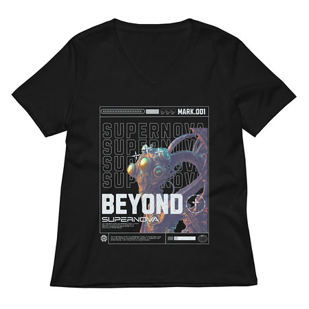 [ID: 782-G198] Beyond Supernova Women's Relaxed V-Neck T-Shirt