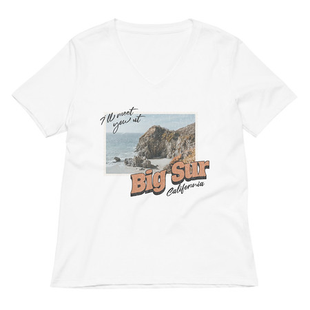 [ID: 782-G205] Big Sur, Cali Women's Relaxed V-Neck T-Shirt