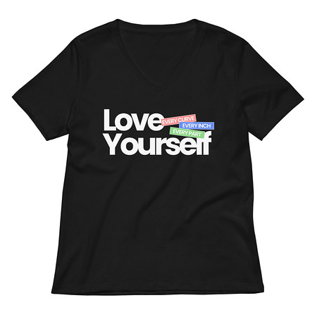 [ID: 782-G246] Body Positivity Women's Relaxed V-Neck T-Shirt