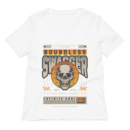 [ID: 782-G273] Boundless Swagger Women's Relaxed V-Neck T-Shirt