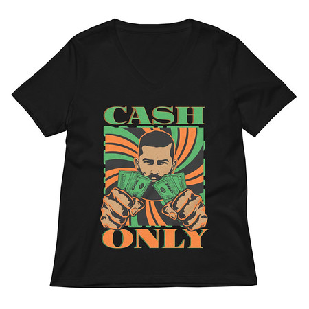 [ID: 782-G335] Cash Only - Streetwear Women's Relaxed V-Neck T-Shirt