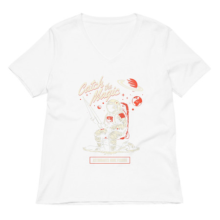 [ID: 782-G341] Catch the Magic Women's Relaxed V-Neck T-Shirt