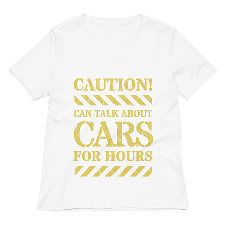 [ID: 782-G351] Caution Signs - Yellow Traffic Sign Women's Relaxed V-Neck T-Shirt