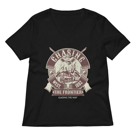 [ID: 782-G360] Chasing the Frontier Women's Relaxed V-Neck T-Shirt