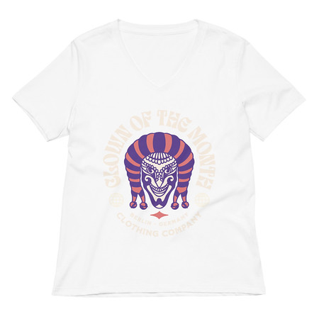 [ID: 782-G389] Clown of the Month Women's Relaxed V-Neck T-Shirt