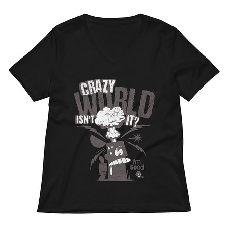 [ID: 782-G430] Crazy World Women's Relaxed V-Neck T-Shirt