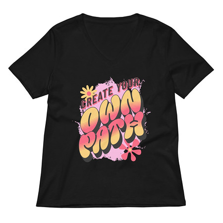 [ID: 782-G431] Create Your Own Path Women's Relaxed V-Neck T-Shirt