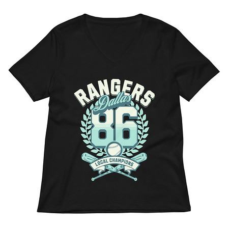 [ID: 782-G464] Dallas Rangers - Old School Sports Women's Relaxed V-Neck T-Shirt