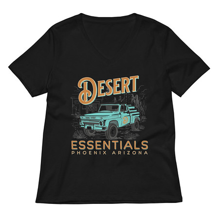 [ID: 782-G489] desert Women's Relaxed V-Neck T-Shirt