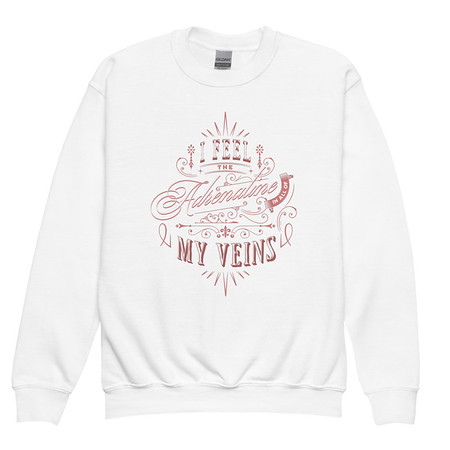 [ID: 677-G24] Adrenaline in my Veins - Victorian Youth Crew Neck Sweatshirt