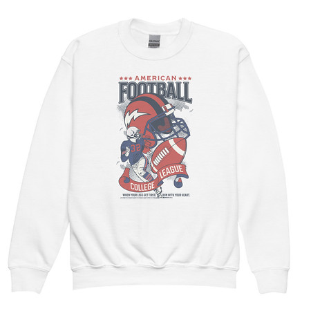 [ID: 677-G68] American Football - Athletic College League Youth Crew Neck Sweatshirt