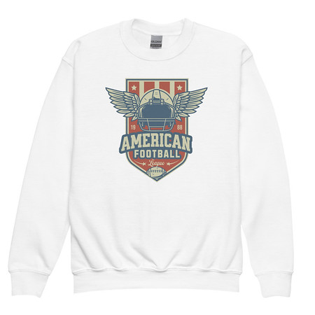 [ID: 677-G70] American Football League - Sports Helmet Youth Crew Neck Sweatshirt