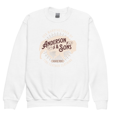[ID: 677-G80] Anderson & Sons Leather Clothing - Buffalo Youth Crew Neck Sweatshirt