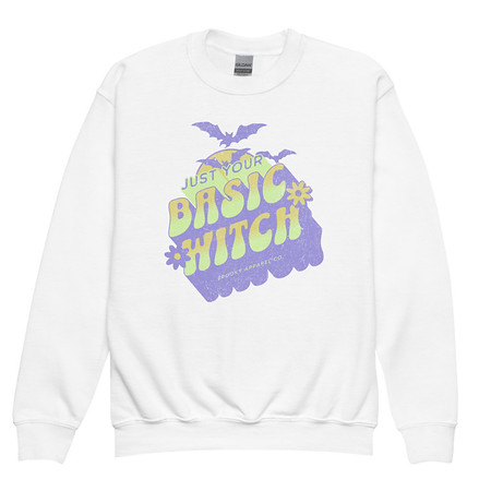 [ID: 677-G146] Basic Witch - Halloween Youth Crew Neck Sweatshirt