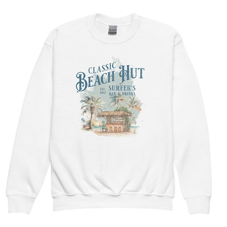 [ID: 677-G166] Beach Hut Youth Crew Neck Sweatshirt