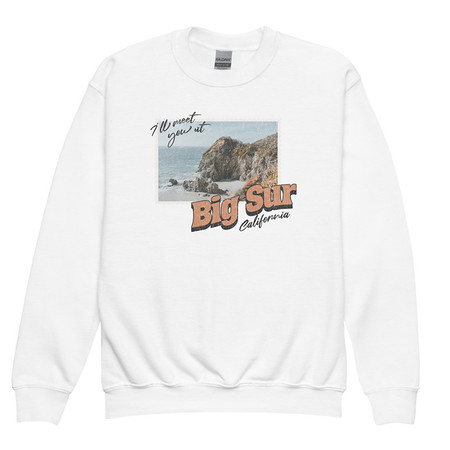 [ID: 677-G205] Big Sur, Cali Youth Crew Neck Sweatshirt