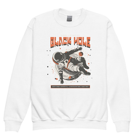 [ID: 677-G224] Black Hole Youth Crew Neck Sweatshirt
