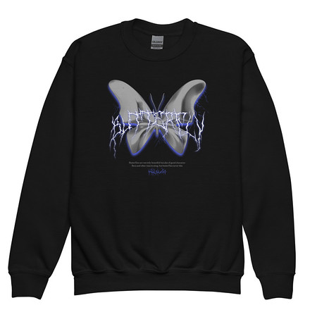 [ID: 677-G302] Butterfly Youth Crew Neck Sweatshirt