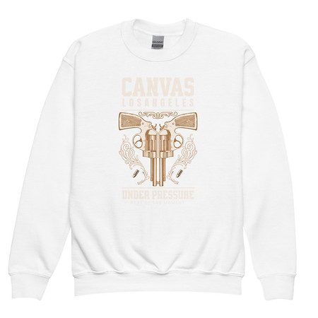 [ID: 677-G332] Canvas Los Angeles under pressure Youth Crew Neck Sweatshirt