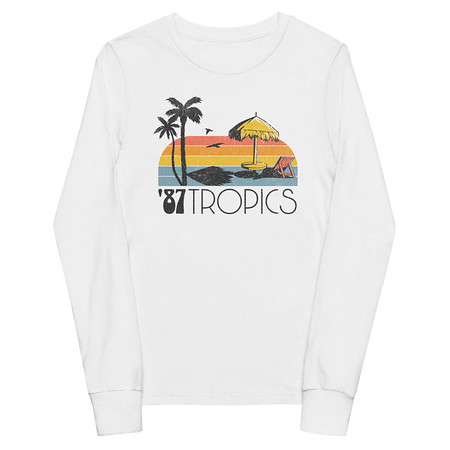 [ID: 511-G2] '87 Tropics Youth Long Sleeve Tee
