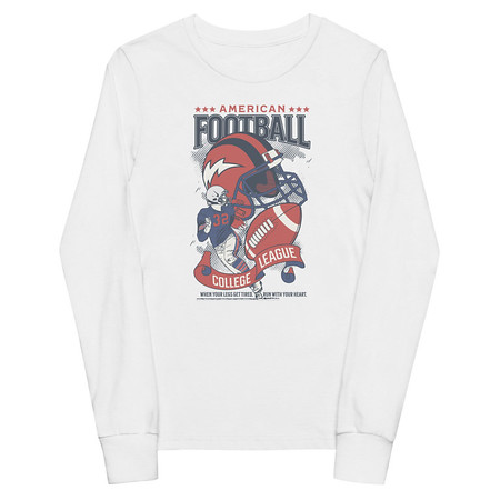 [ID: 511-G68] American Football - Athletic College League Youth Long Sleeve Tee