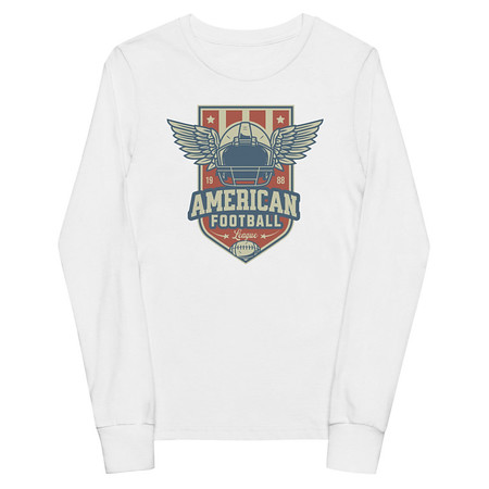 [ID: 511-G70] American Football League - Sports Helmet Youth Long Sleeve Tee