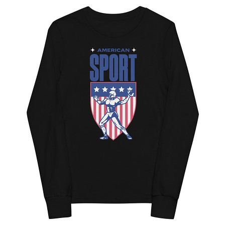 [ID: 511-G71] American Football Sport Youth Long Sleeve Tee